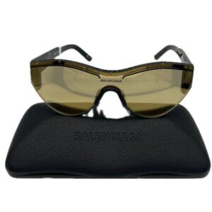 Balenciaga Black Shield 99mm Sunglasses - Brand New with Tags